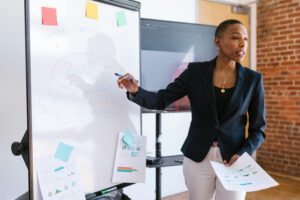 Woman presenting